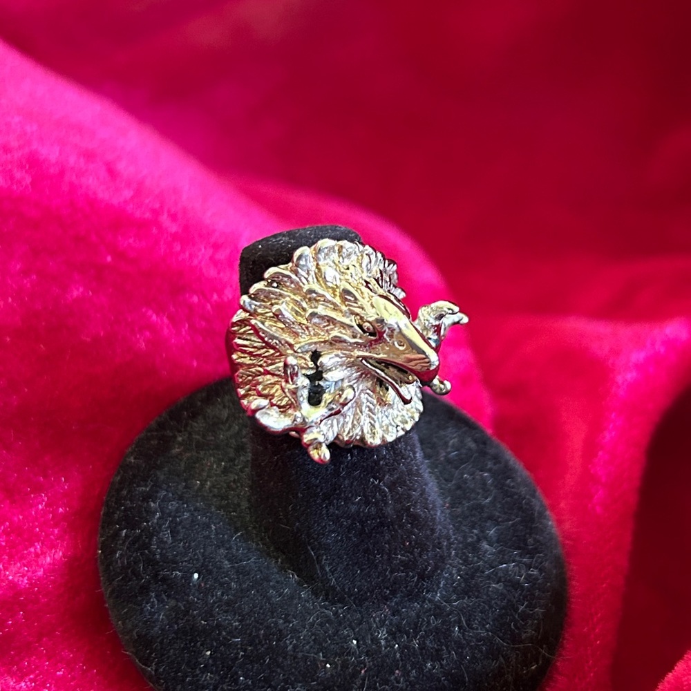 *RARE* VINTAGE G&S 1986 SILVER EAGLE RING EAGLE CLAW RING G&S RING